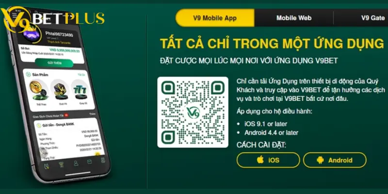 Giới thiệu về ứng dụng của nhà cái V9bet 