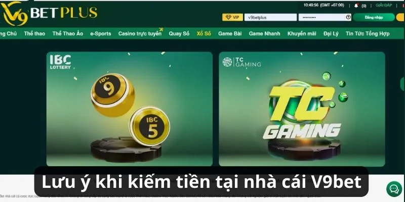 Lưu ý khi kiếm tiền tại nhà cái V9bet